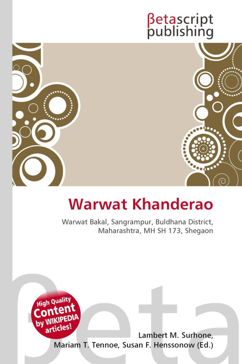 Kniha Warwat Khanderao Mariam T. Tennoe