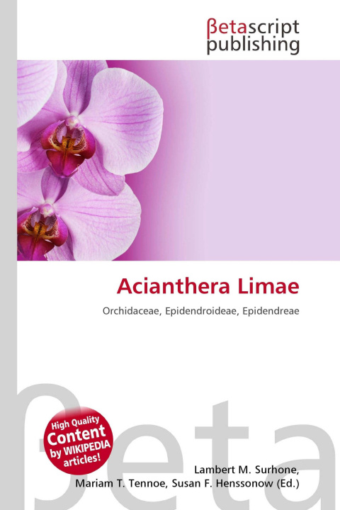 Kniha Acianthera Limae Mariam T. Tennoe