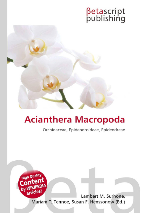 Kniha Acianthera Macropoda Mariam T. Tennoe
