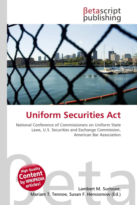 Kniha Uniform Securities Act Mariam T. Tennoe