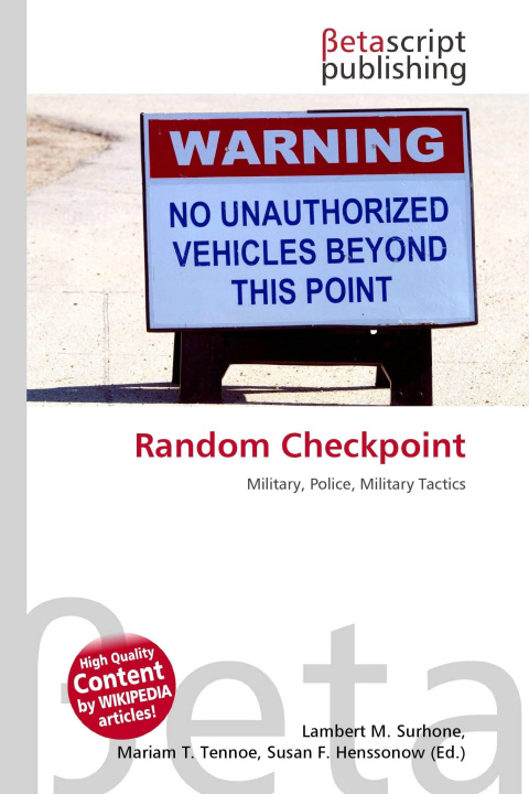 Kniha Random Checkpoint Mariam T. Tennoe