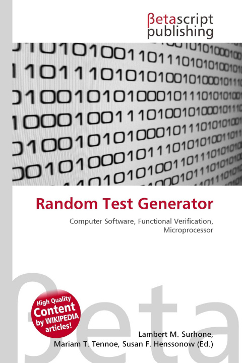 Könyv Random Test Generator Mariam T. Tennoe