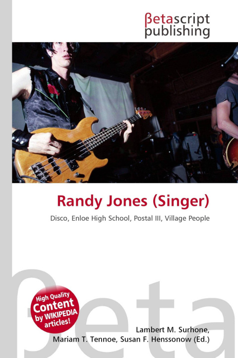 Livro Randy Jones (Singer) Mariam T. Tennoe