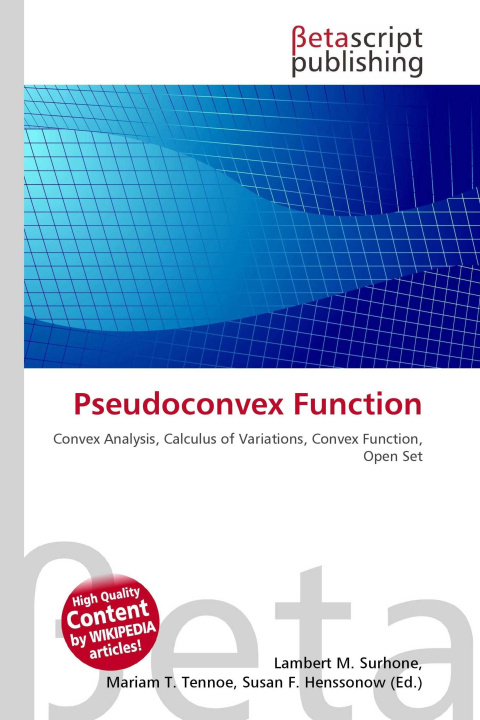Könyv Pseudoconvex Function Mariam T. Tennoe