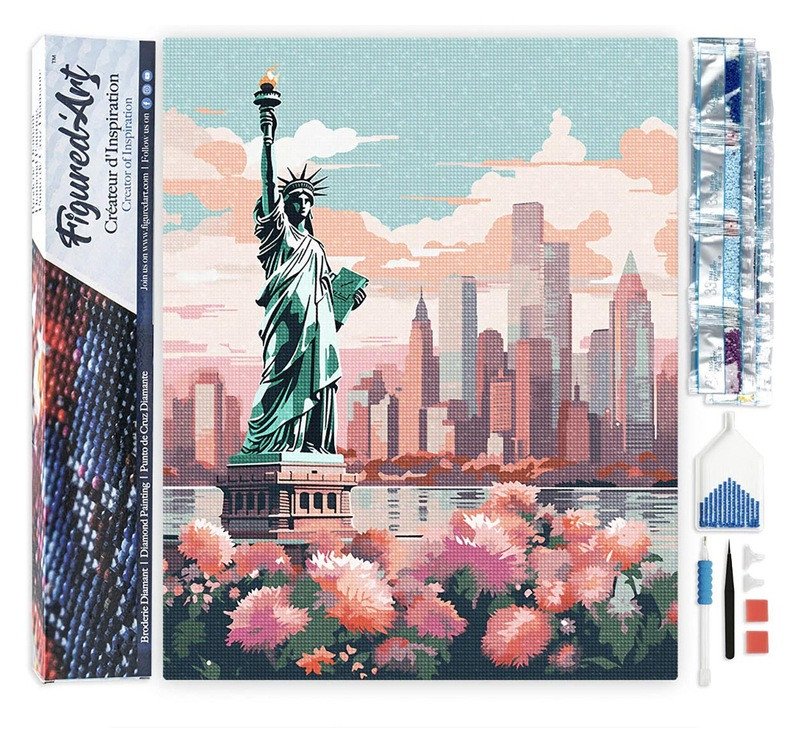 Kniha Diamantové malování - Rozkvetlý New York 40x50cm bez rámu 