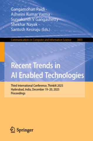 Kniha Recent Trends in AI Enabled Technologies Gangamohan Paidi