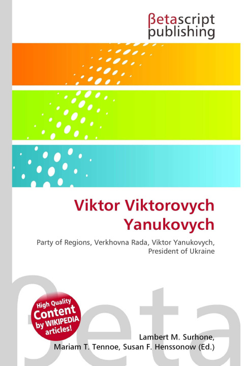 Kniha Viktor Viktorovych Yanukovych Mariam T. Tennoe