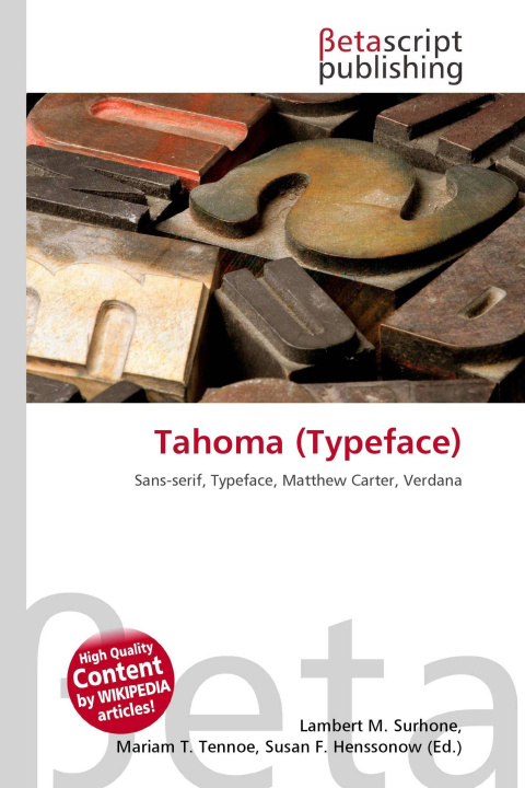 Kniha Tahoma (Typeface) Mariam T. Tennoe