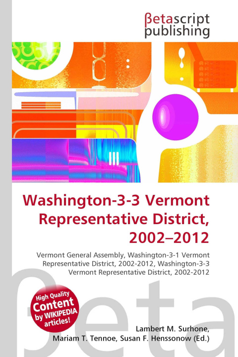 Carte Washington-3-3 Vermont Representative District, 2002-2012 Mariam T. Tennoe