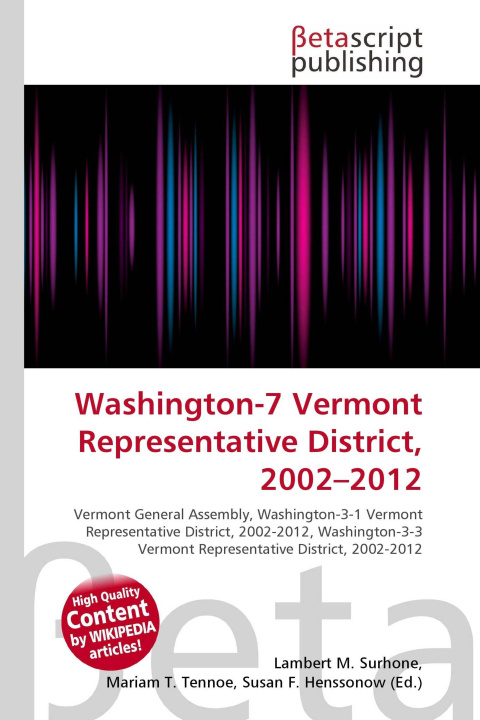 Knjiga Washington-7 Vermont Representative District, 2002-2012 Mariam T. Tennoe