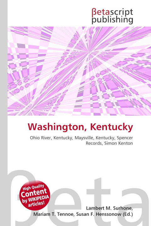 Kniha Washington, Kentucky Mariam T. Tennoe