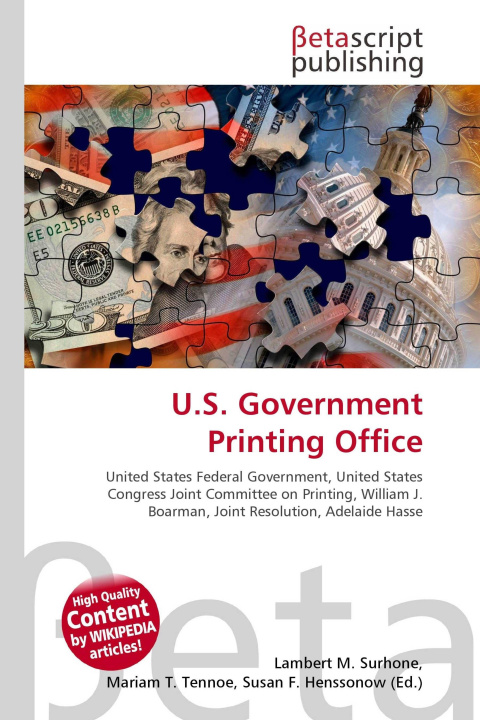 Kniha U.S. Government Printing Office Mariam T. Tennoe