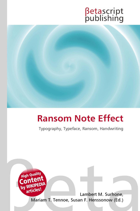 Kniha Ransom Note Effect Mariam T. Tennoe