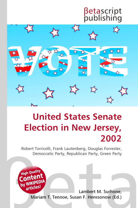 Kniha United States Senate Election in New Jersey, 2002 Mariam T. Tennoe
