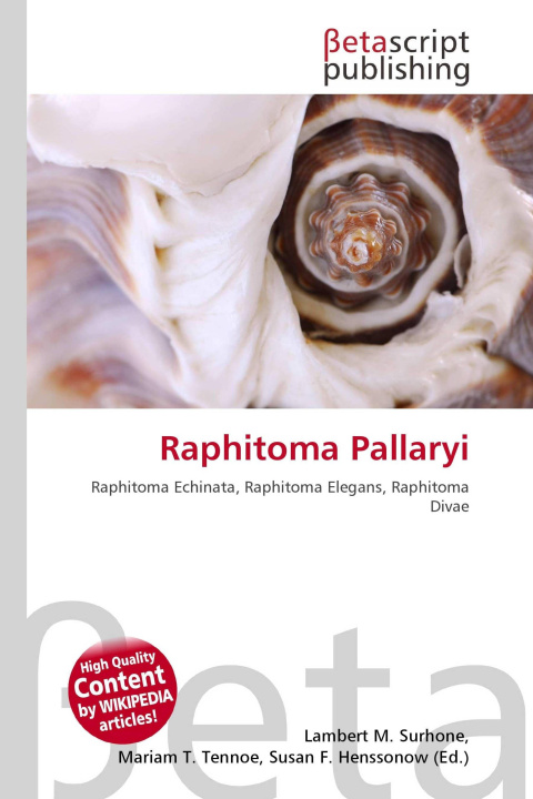 Kniha Raphitoma Pallaryi Mariam T. Tennoe