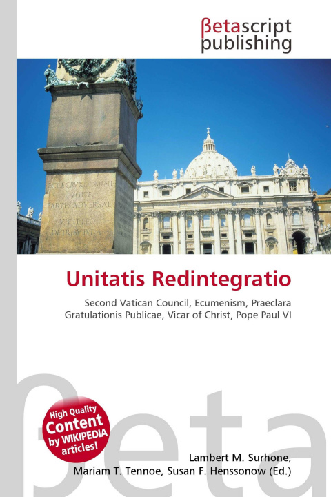 Kniha Unitatis Redintegratio Mariam T. Tennoe