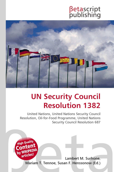 Knjiga UN Security Council Resolution 1382 Mariam T. Tennoe