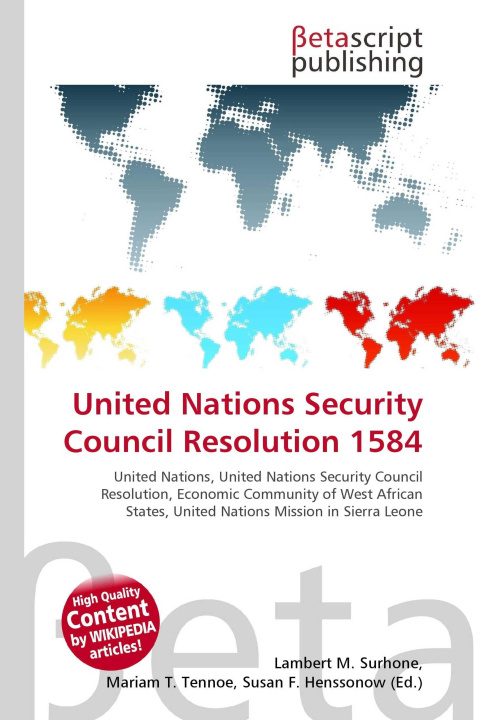 Kniha United Nations Security Council Resolution 1584 Mariam T. Tennoe