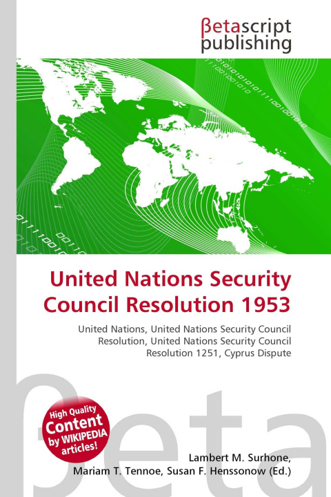 Kniha United Nations Security Council Resolution 1953 Mariam T. Tennoe