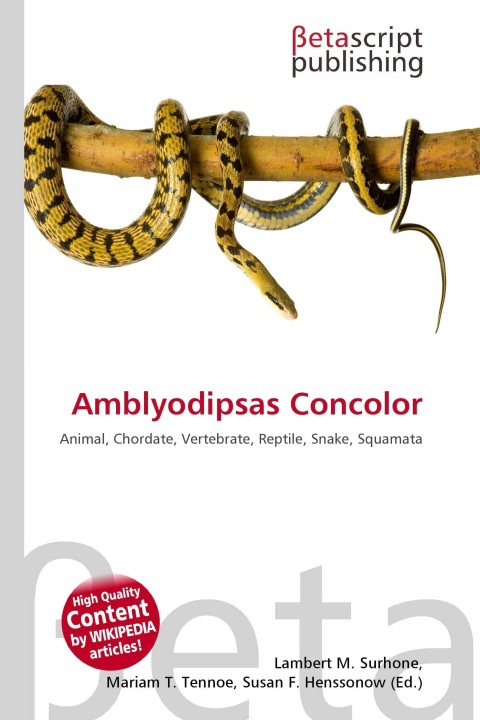 Kniha Amblyodipsas Concolor Mariam T. Tennoe