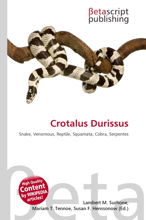 Kniha Crotalus Durissus Mariam T. Tennoe