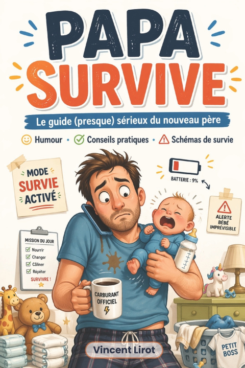 Kniha Papa Survive Vincent Lirot