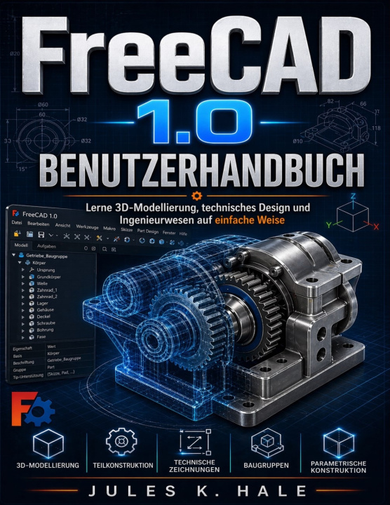 Kniha FREECAD 1.0 BENUTZERHANDBUCH JULES K. HALE