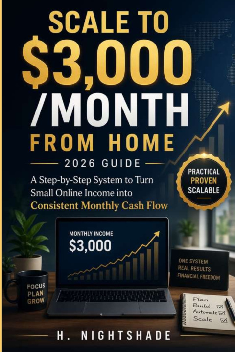 Kniha SCALE TO $3,000 /MONTH FROM HOME __2026 Guide__ H . Nightshade