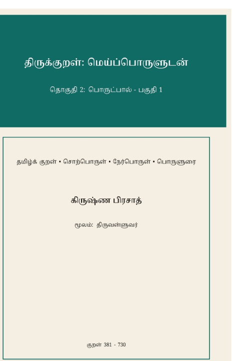 Kniha Thirukkural Krishna Prasad
