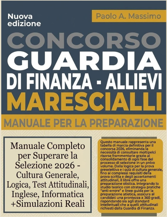 Libro Concorso Guardia Di Finanza - Allievi Marescialli Paolo A. Massimo