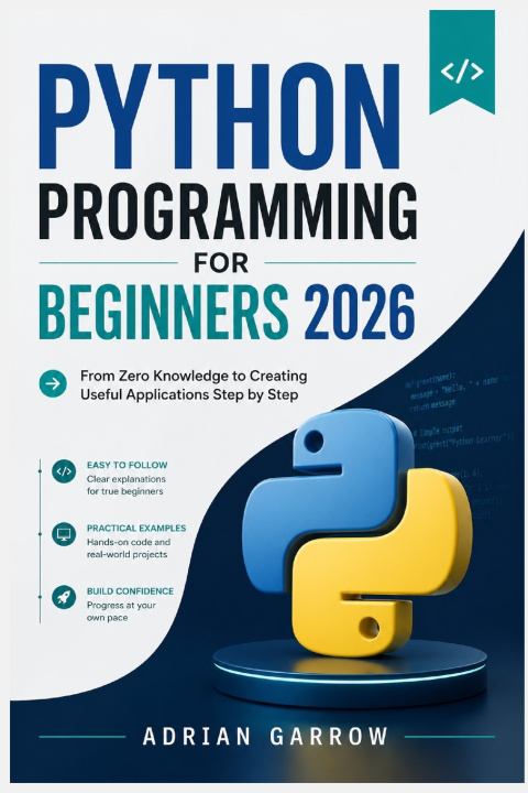 Könyv Python Programming for Beginners 2026 Adrian Garrow