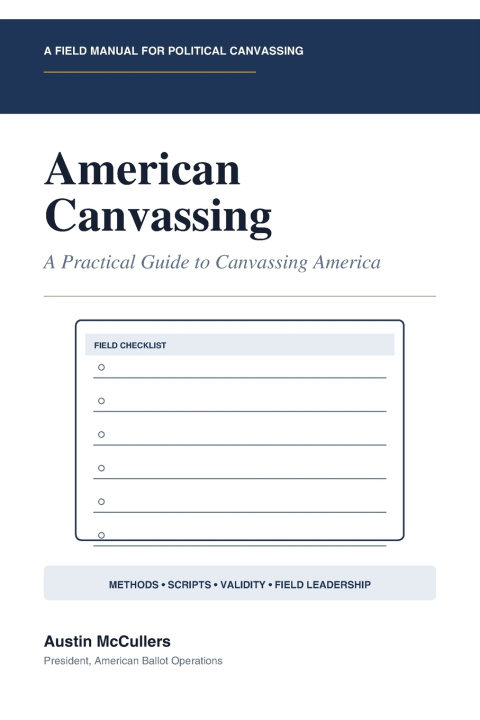 Kniha American Canvassing Austin McCullers