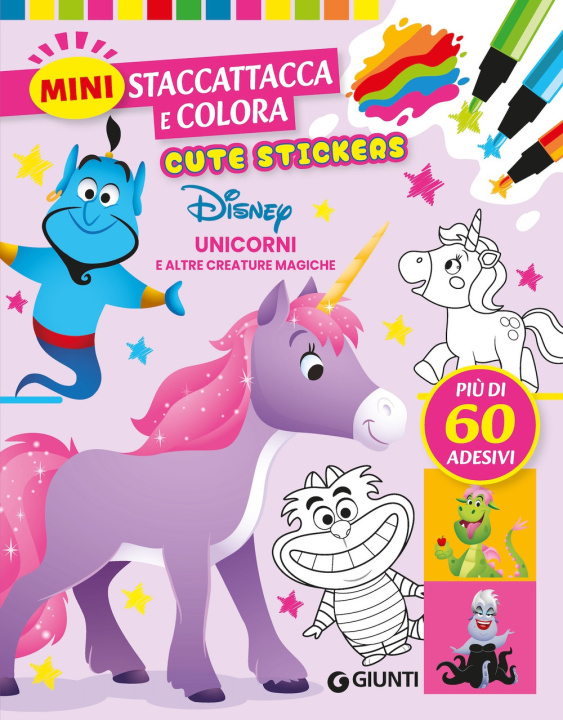 Kniha Unicorni e creature magiche. Cute stickers. Mini staccattacca e colora 