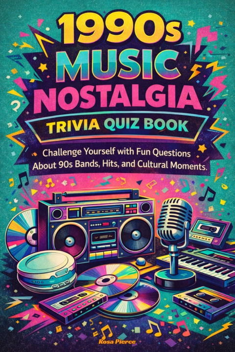 Kniha 1990s Music Nostalgia Trivia Quiz Book Rosa Pierce