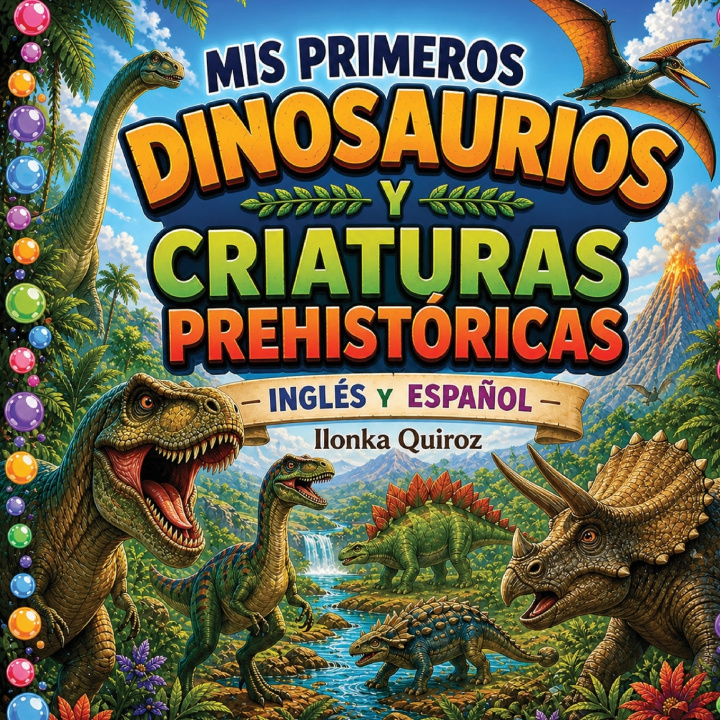 Buch Mis Primeros Dinosaurios y Criaturas Prehistóricas- Inglés y Español Ilonka Quiroz