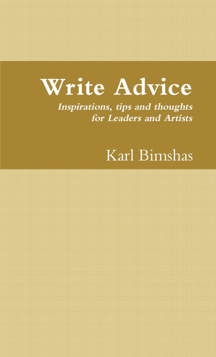 Kniha Write Advice Karl Bimshas