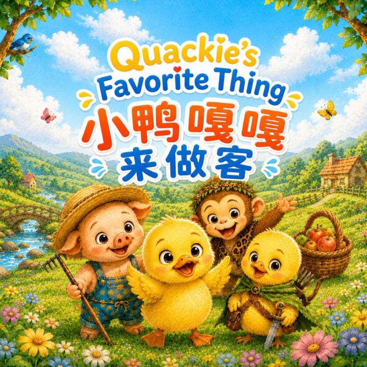 Buch Quackie's Favorite Thing 小鸭嘎嘎来做客！ Charlotte Chang