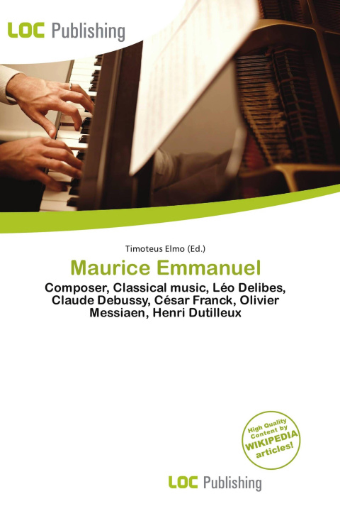 Knjiga Maurice Emmanuel 