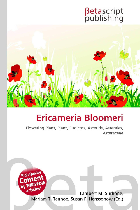 Kniha Ericameria Bloomeri Mariam T. Tennoe