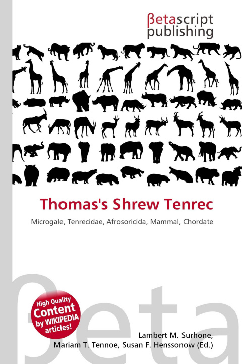 Kniha Thomas's Shrew Tenrec Mariam T. Tennoe