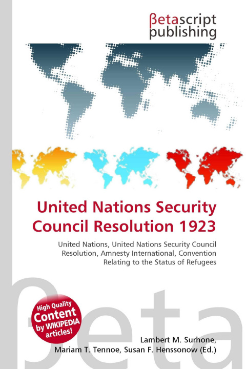 Kniha United Nations Security Council Resolution 1923 Mariam T. Tennoe