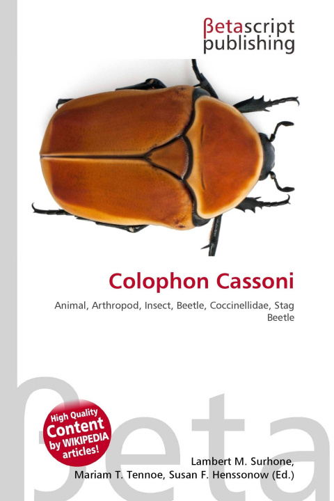 Kniha Colophon Cassoni Mariam T. Tennoe