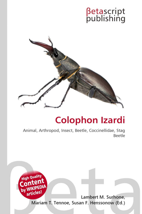 Kniha Colophon Izardi Mariam T. Tennoe