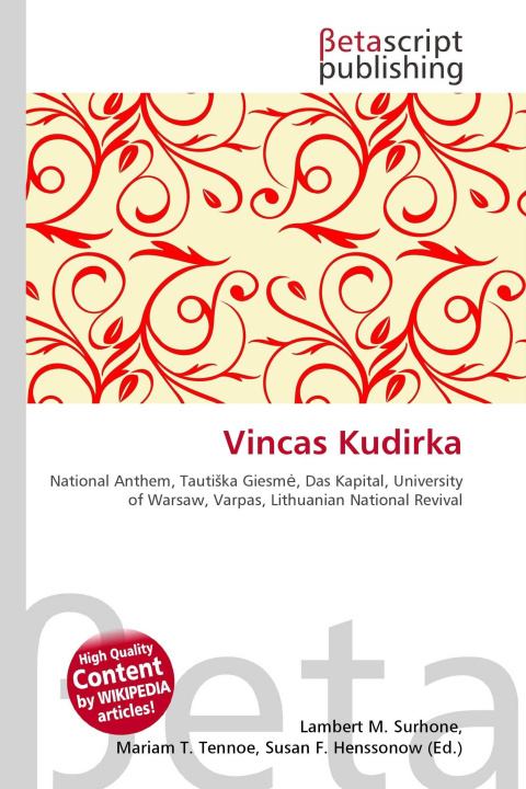 Kniha Vincas Kudirka Mariam T. Tennoe