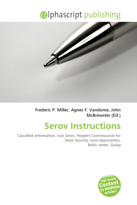 Kniha Serov Instructions Agnes F. Vandome
