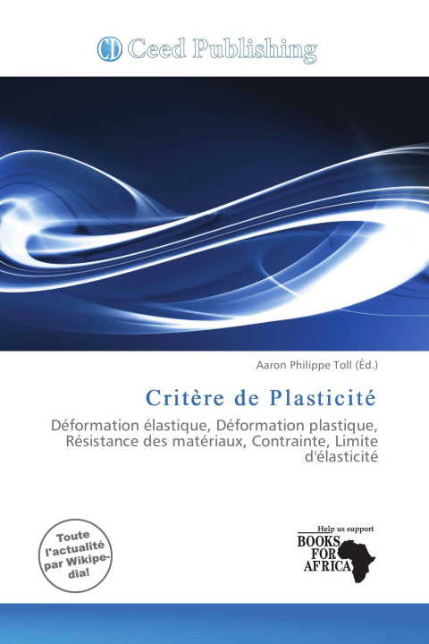 Knjiga Critère de Plasticité 