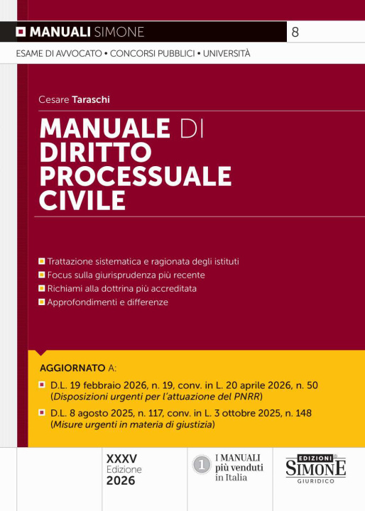 Kniha Manuale di diritto processuale civile 