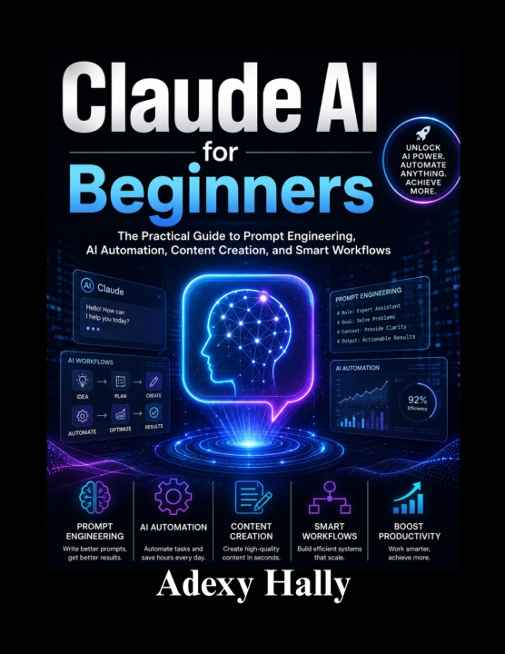 Kniha Claude AI for Beginners Adexy Hally