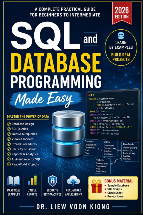 Kniha SQL and Database Programming Made Easy Voon Kiong Liew