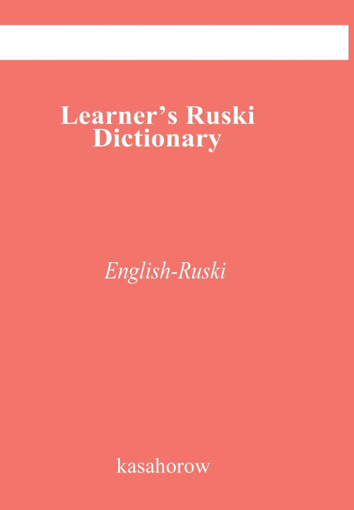 Kniha Learner's Ruski Dictionary kasahorow